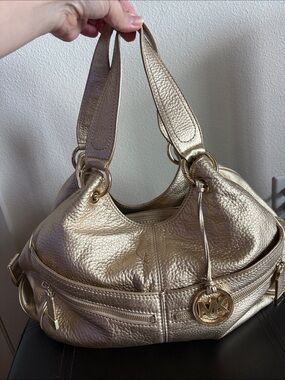 Michael Kors Metallic Gold Pebbled Bag. Vintage bag